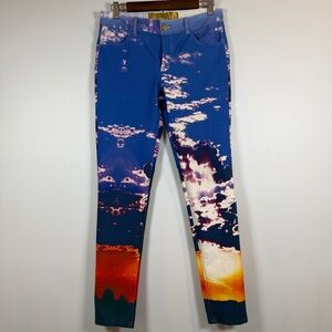 Minnie Rose Blue and Purple Tie-Dye Pants(Sky Print)